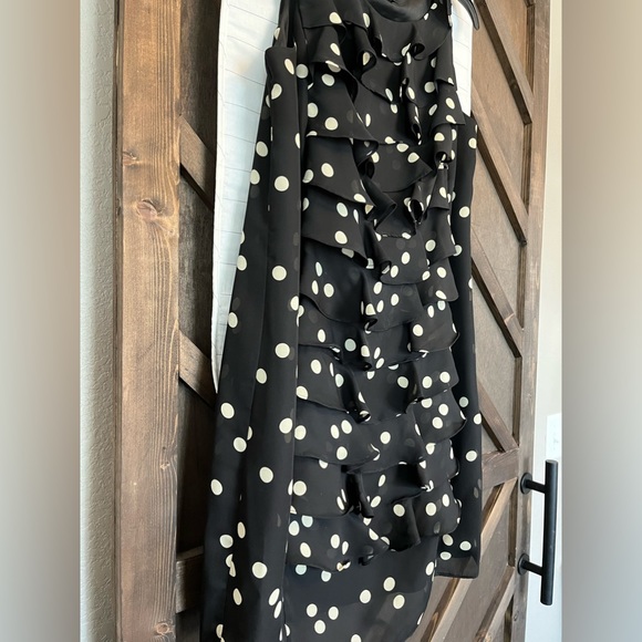 Adrianna Pappel Polka Dot Ruffle Dress Size 14 - Picture 4 of 6